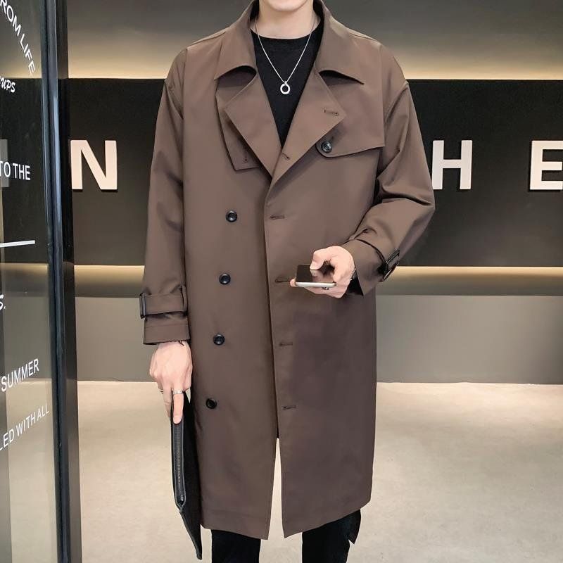 Chinese Trench Coat Men Spring And Autumn Simple Senior Sense