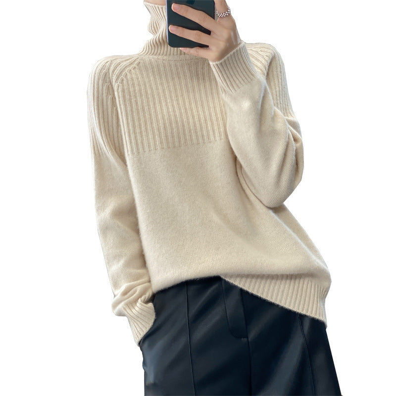 Pure Wool Sweater Pullover Niche Solid Color