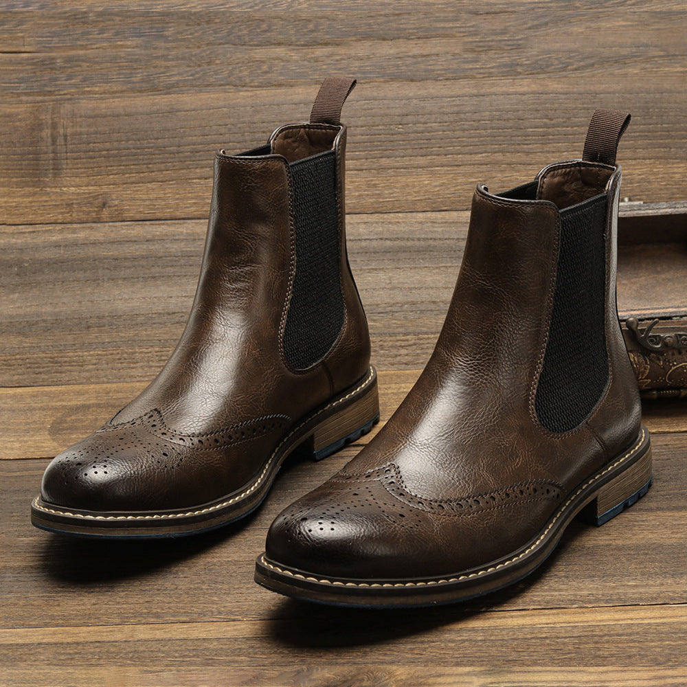 Botas Chelsea con retales vintage de moda para hombre