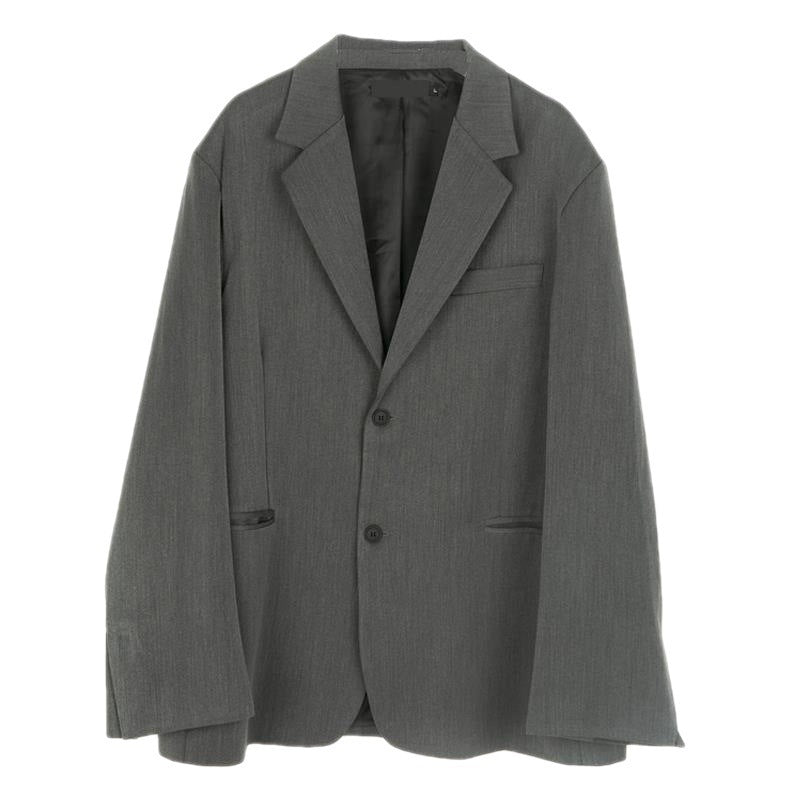 Blazer holgado negro y gris para mujer