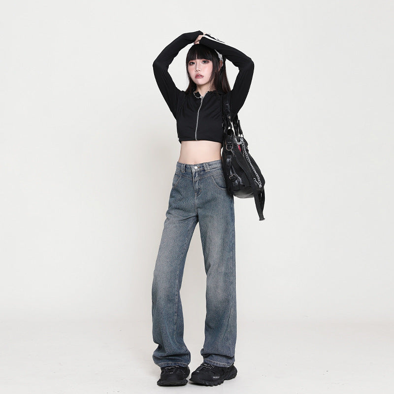 Nostalgic High Waist Wide Leg Jeans For Women