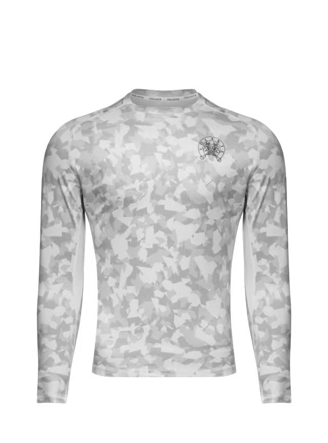 Camiseta deportiva elástica Camo Mangas raglán