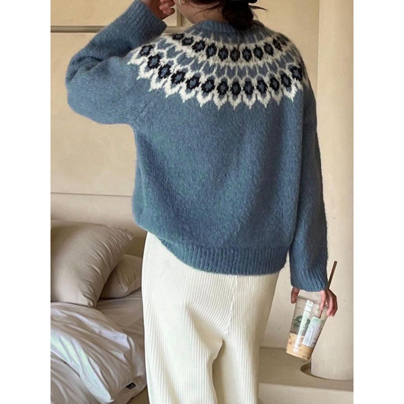 Ethnic Style Pullover Leisure All-matching Knitted Sweater