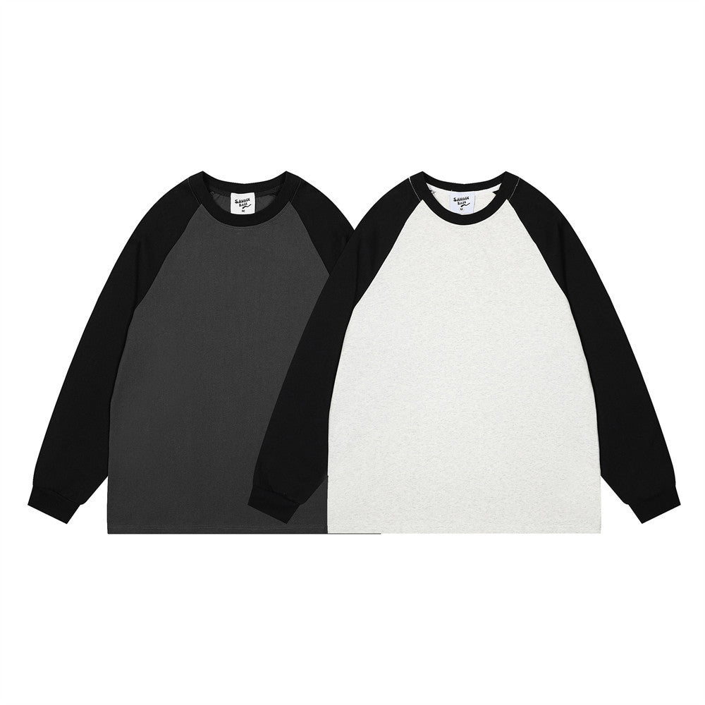 Contrast Color Raglan Long Sleeve Men's Sweater