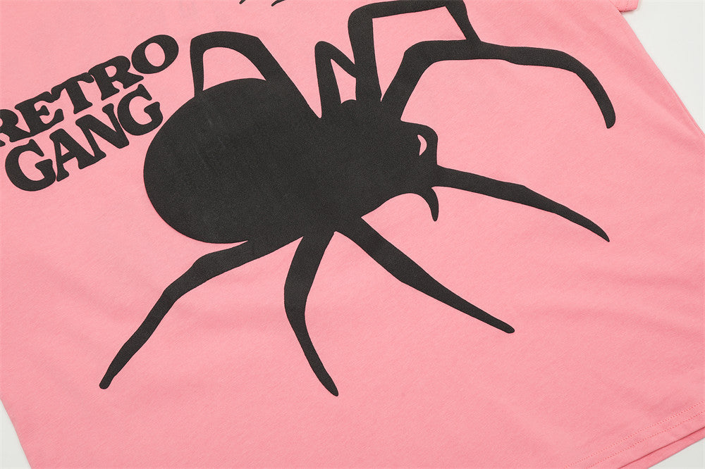 Polera de manga corta con estampado de araña